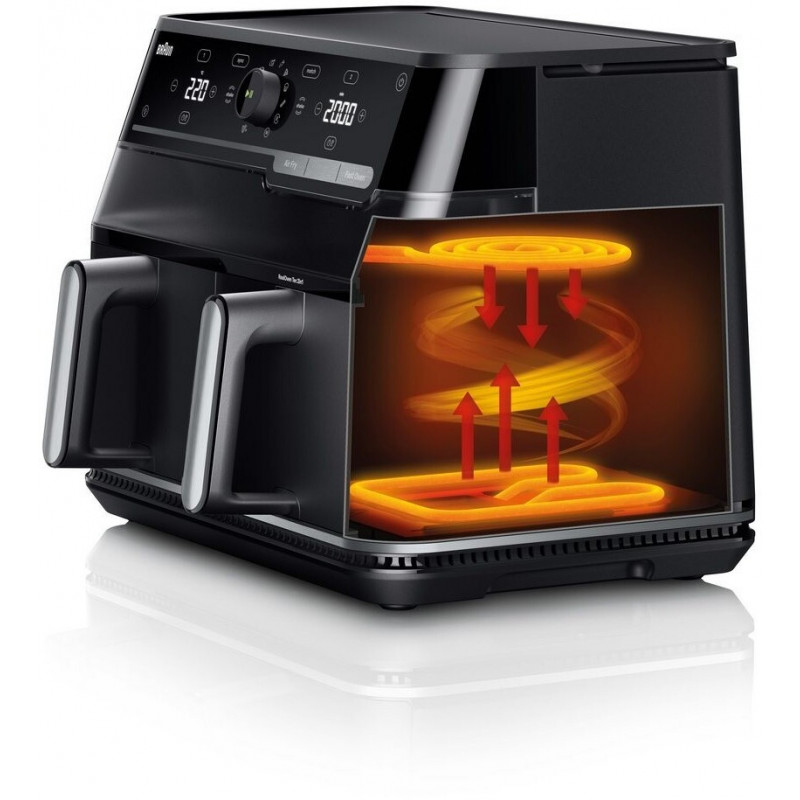 Braun TD5053IBK Dual Air Fryer, 5 + 5 L
