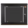 IT-BUDGET TAUNUS 19 inch Network Cabinet, 12U, 600 mm Depth, Glass Door, Lockable, Black