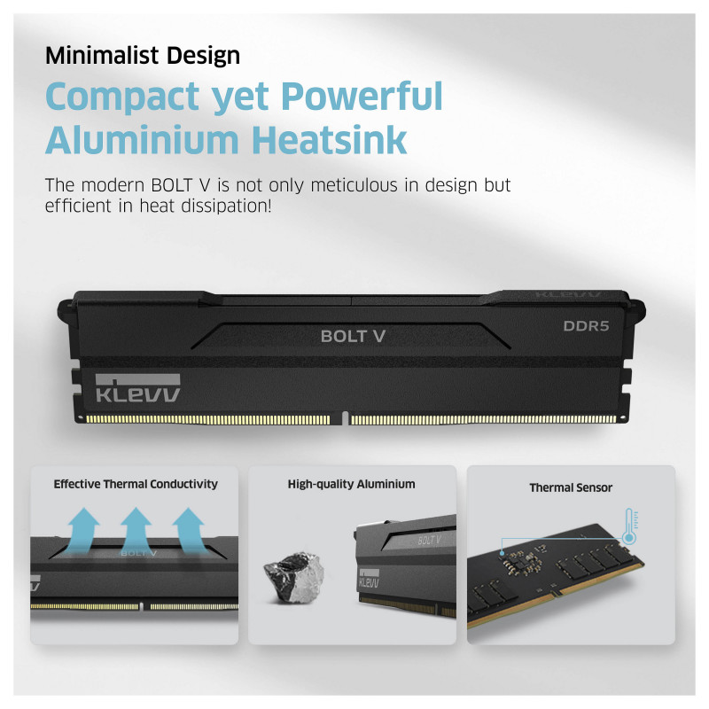 KLEVV BOLT V 32GB (2x16GB) 6000MHz CL30 Memory Kit (KD5AGUA80-60A300H)