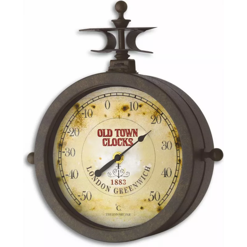 TFA 603011 Quartz Wall Clock, Antique, Black