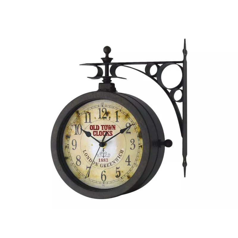 TFA 603011 Quartz Wall Clock, Antique, Black