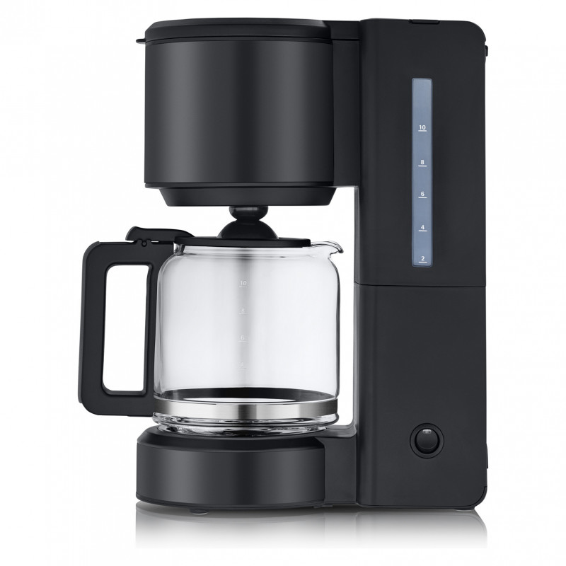 WMF Stelio Coffee Machine with Glass Jug, Deep Black (412150071)