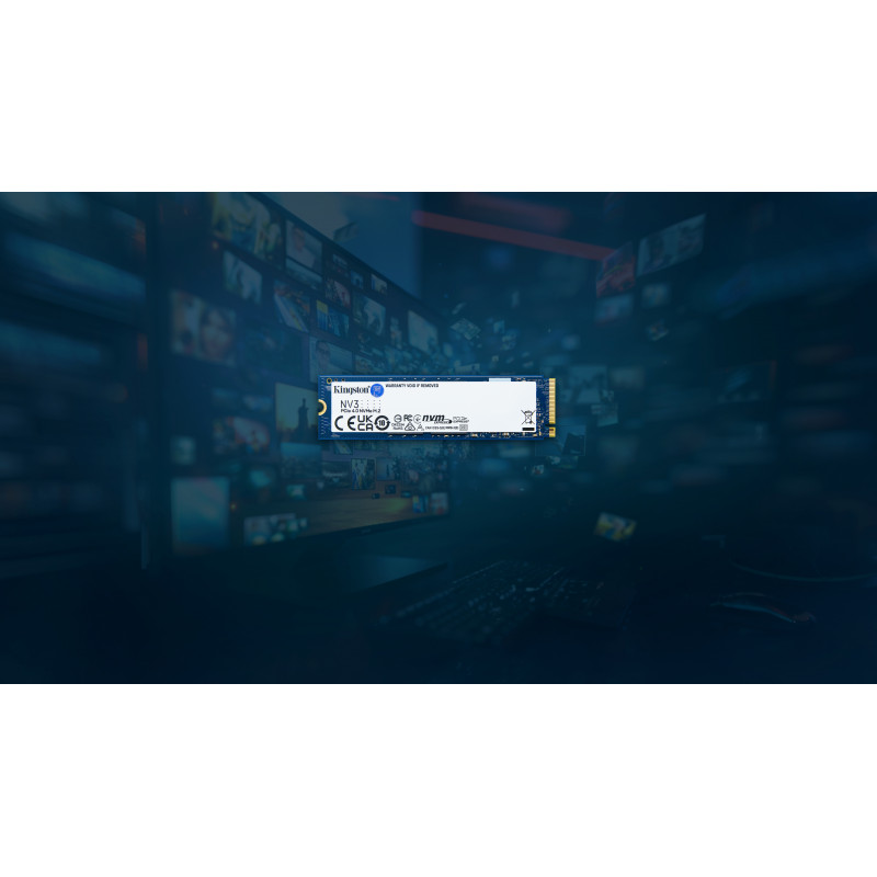 Kingston NV3 500GB M.2 2280 PCIe 4.0 x4 NVMe Internal SSD (SNV3S/500GBK)