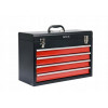 Yato YT-08874 Small Parts/Tool Box, Stainless Steel, Black/Red