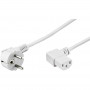 DSIT Angled Power Cord Schuko to IEC C13, 2 m, White
