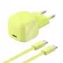 Belkin BOOST Charge USB-C/USB-C 30W PD Charger with PPS, Citrus + 2 m USB-C Cable (WCA008KQ2MGR-B6)