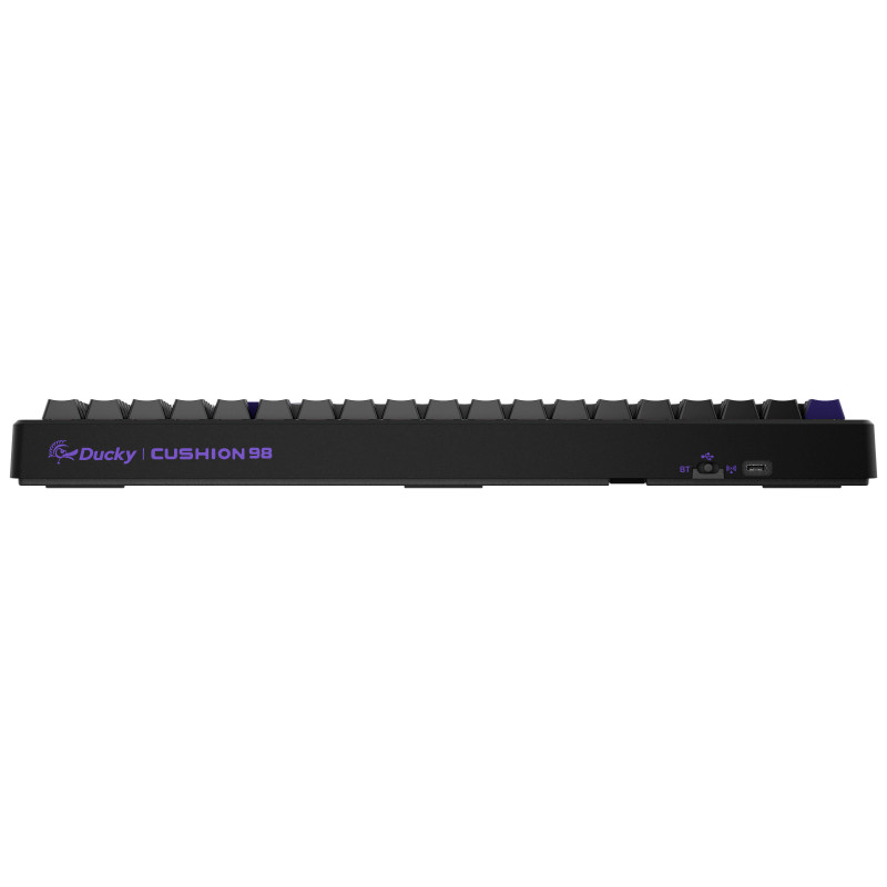Ducky Cushion 98 Gaming Keyboard, 96%, US Layout (ANSI), Shush Red Switches - Matte Black