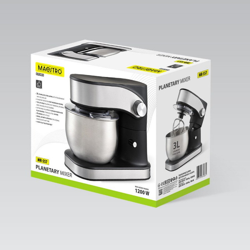 MEO MR-557 MAESTRO Planetary Mixer, 3 L Bowl, 1200 W