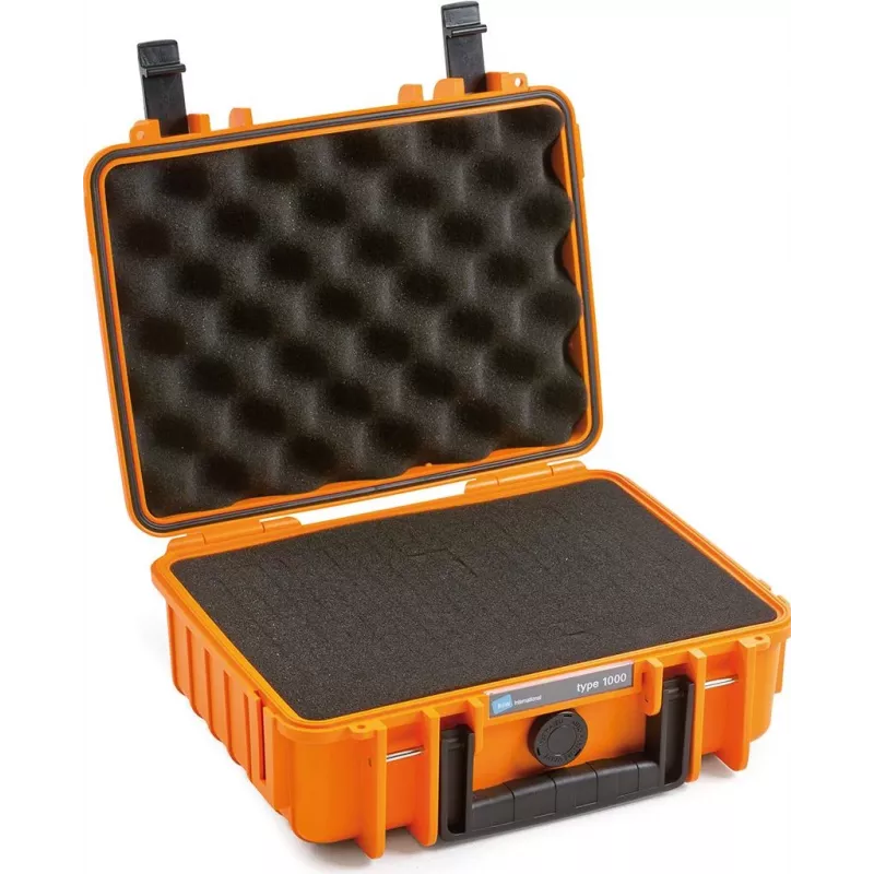 B&W 1000/O/SI Tool Case, Orange, Polypropylene (PP), Dust-resistant, Waterproof, 248.92 x 175.26 x 93.98 mm