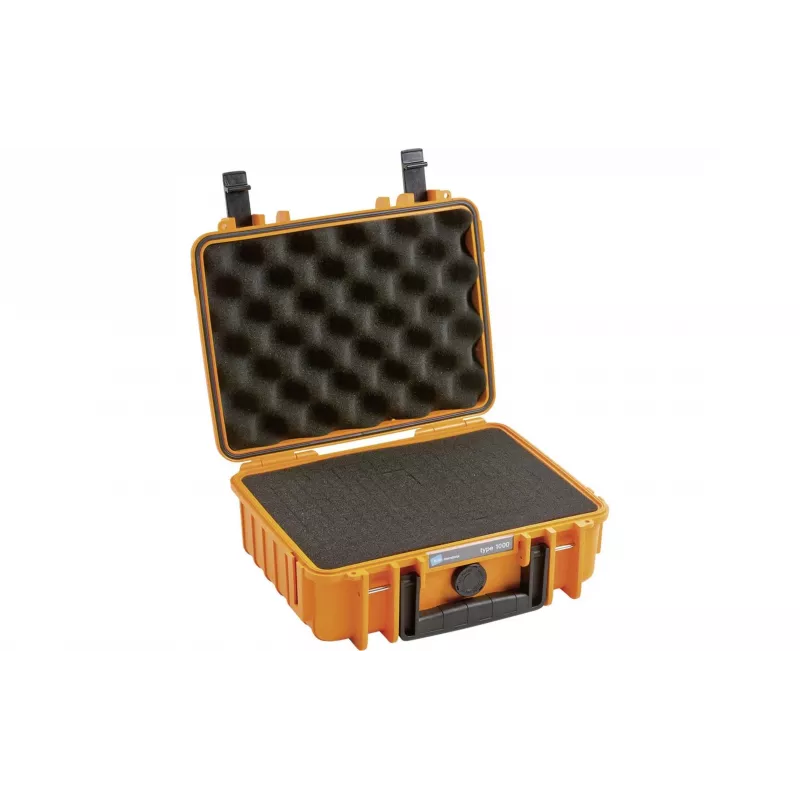 B&W 1000/O/SI Tool Case, Orange, Polypropylene (PP), Dust-resistant, Waterproof, 248.92 x 175.26 x 93.98 mm