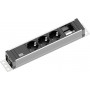 Bachmann UNIVERSAL Extension Cord, 3 Sockets, 3 m, Black / Silver-Anthracite (922.0111)