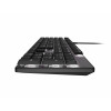 Natec Amberjack Wired Keyboard, US Layout, Linear Hot-Swappable Switches, White Backlight, Anti-Ghosting, Macro Recording, Black/Grey (NKL-2391)