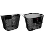 Fischer Bicycle Handlebar Basket with Quick-Release Click System, Black Close-Mesh Wire