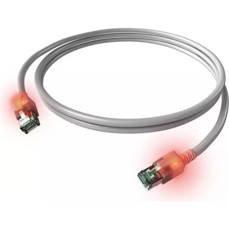 ZVK EasyLan Cat6a LED Patch Cable RJ45, Shielded, 7.5 m, Turquoise