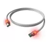 ZVK EasyLan Cat6a LED Patch Cable RJ45, Shielded, 7.5 m, Turquoise