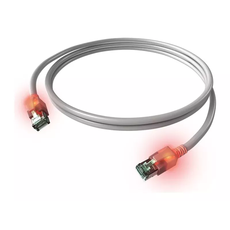 ZVK EasyLan Cat6a LED Patch Cable RJ45, Shielded, 7.5 m, Turquoise