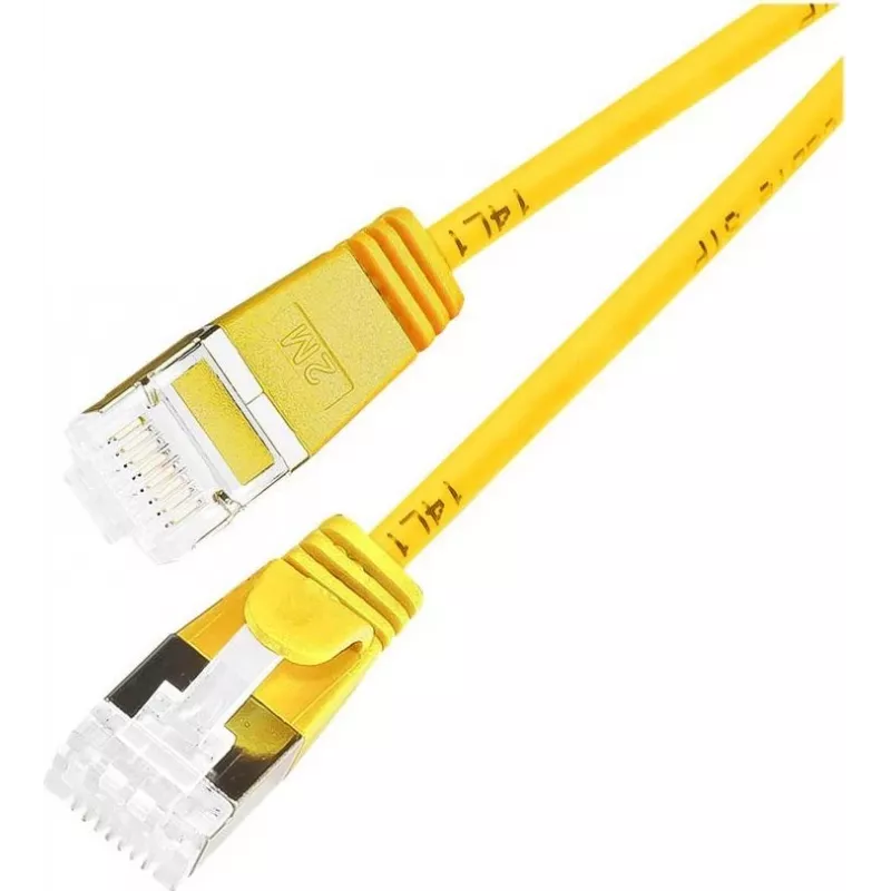 Wirewin Slim Cat6a U/FTP Patch Cable RJ45, 5 m, Yellow