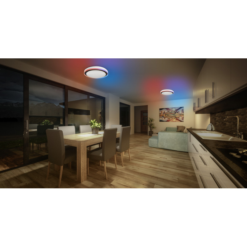 Osram SMART+ WiFi Orbis Magic Wall/Ceiling Light 500 mm, RGB+TW, Dimmable, 38 W - Black/White