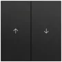 Gira 329474 Rocker 2-Gang with Arrow Symbols, System 70, Black (Painted)