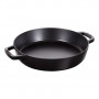 Zwilling Staub Cast Iron Frying Pan with 2 Handles, 26 cm, Silk Matte Black (40511-725-0)