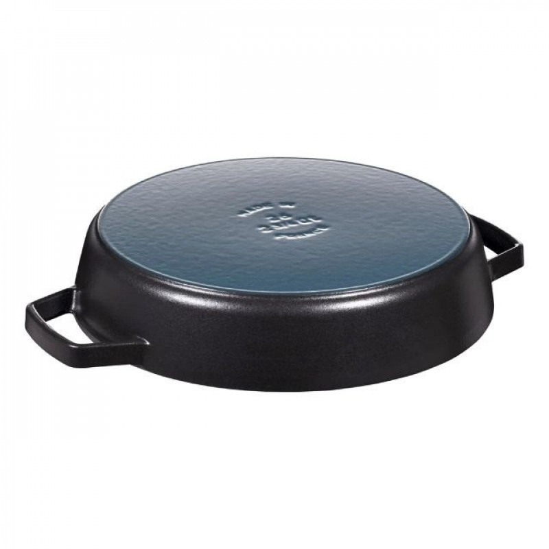 Zwilling Staub Cast Iron Frying Pan with 2 Handles, 26 cm, Silk Matte Black (40511-725-0)