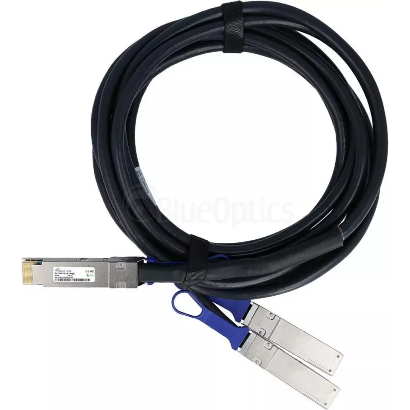 BlueLAN Juniper QDD-2X200G-1M compatible 400G QSFP-DD Breakout DAC Cable 1m AWG26