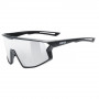 Uvex Skyryse Cycling Sunglasses, Black Matt / Silver