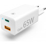 Hama Charger GaN, USB-C Power Delivery (PD) + USB-A QC3.0, 65W, White