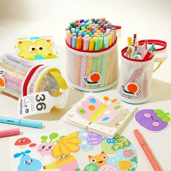mideer liquid acrylic markers with brush tip – 80 colors in tube