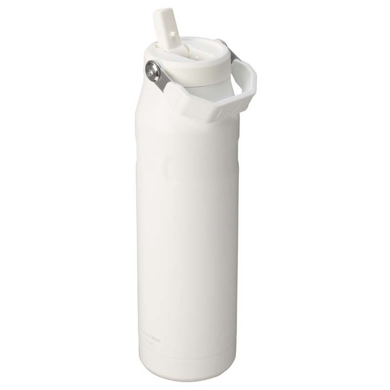 Stanley IceFlow Flip Straw 2.0 Vacuum Insulated Bottle, 1.06 L, White