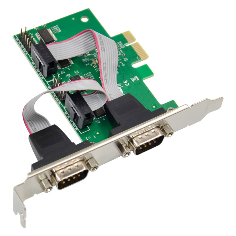 InLine® PCIe x1 interface card, 4x RS-232, low profile