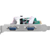 InLine® PCIe x1 interface card, 4x RS-232, low profile