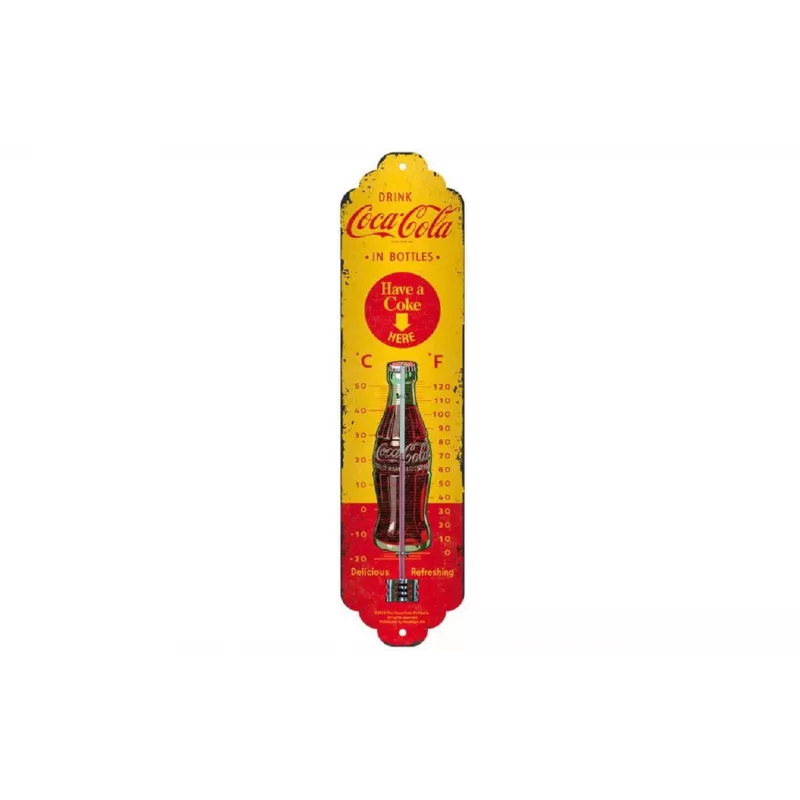 TFA Dostmann NOSTALGIC ART Coca Cola Thermometer Yellow, Red