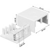 Techly 366310 Surface-Mount Box for 2 Keystone Modules RJ45 or RJ11/12