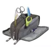 WEDO College Pencil Pouch, Polyester, Grey, Spacious Inner Compartment, 3 Zip Compartments, for 7 Pens