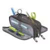 WEDO College Pencil Pouch, Polyester, Grey, Spacious Inner Compartment, 3 Zip Compartments, for 7 Pens