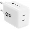Forcell F-Energy GaN III Crystal Color VT-60 60W PD QC 4.0 2x USB-C wall charger white + cable