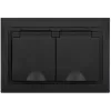 VCX WESA LC-53C Double Socket-Outlet with Flap and Earthing, Black