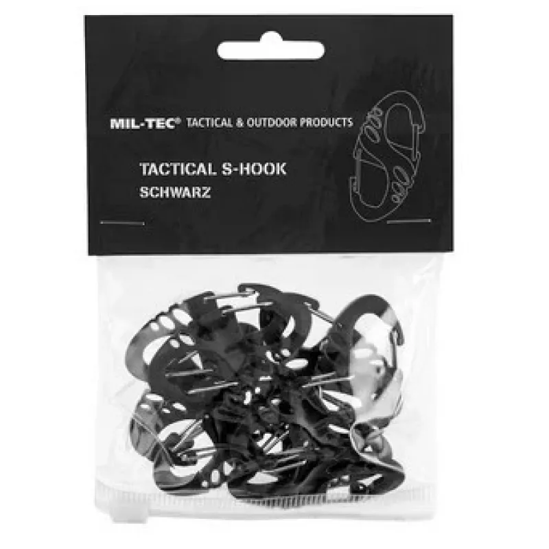 Mil-Tec S-Hook Carabiner Set – Black