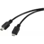 Renkforce USB 2.0 Cable Micro-USB to Mini-USB, 0.5 m, Black
