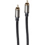 shiverpeaks BS20-40155 RCA Audio Cable, RCA Male to RCA Male, Gold-Plated, 1.5 m, Black