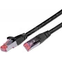 Wirewin Cat6 S/FTP Patch Cable, 0.25 m, Black