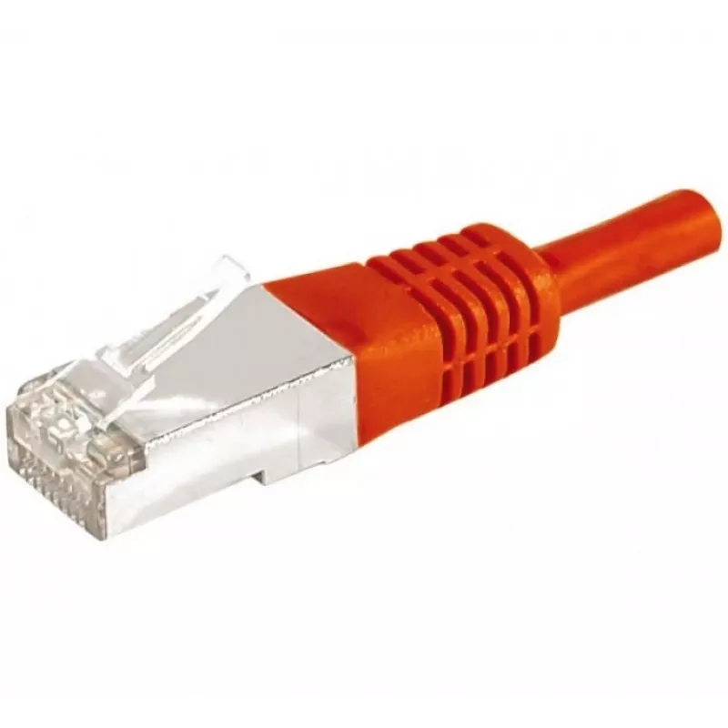 Exertis Connect Cat6a F/UTP Patch Cable RJ45 with Slim Boot, 2 m, Red (859535)