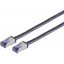 Shiverpeaks Cat6a S/FTP Patch Cable RJ45, 0.5 m, Black