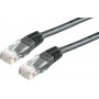 Secomp Cat6 U/UTP Patch Cable RJ45, 0.5 m, Black