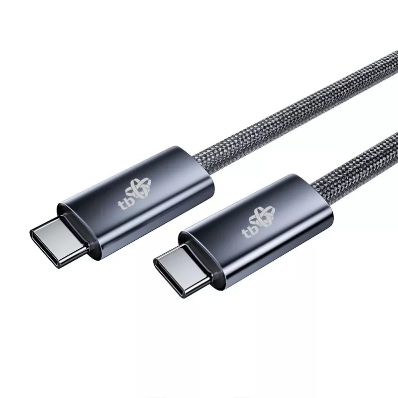 TB Braided USB 3.2 Gen 1 Cable USB-C to USB-C, 1 m, 100 W, Black