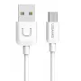 USAMS US-SJ098 U-Turn Micro USB to USB Data and Fast Charging Cable, 2 A, 1 m, White