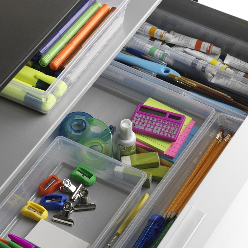 KIS Box Sistemo Organizer 6 15 x 15 x 5 cm transparent/light grey