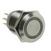 Lamptron Vandal-Resistant Push Button / Switch 16mm - Silverline - blue