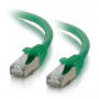 Mercodan Cat6a S/FTP Patch Cable, 0.25 m, Green